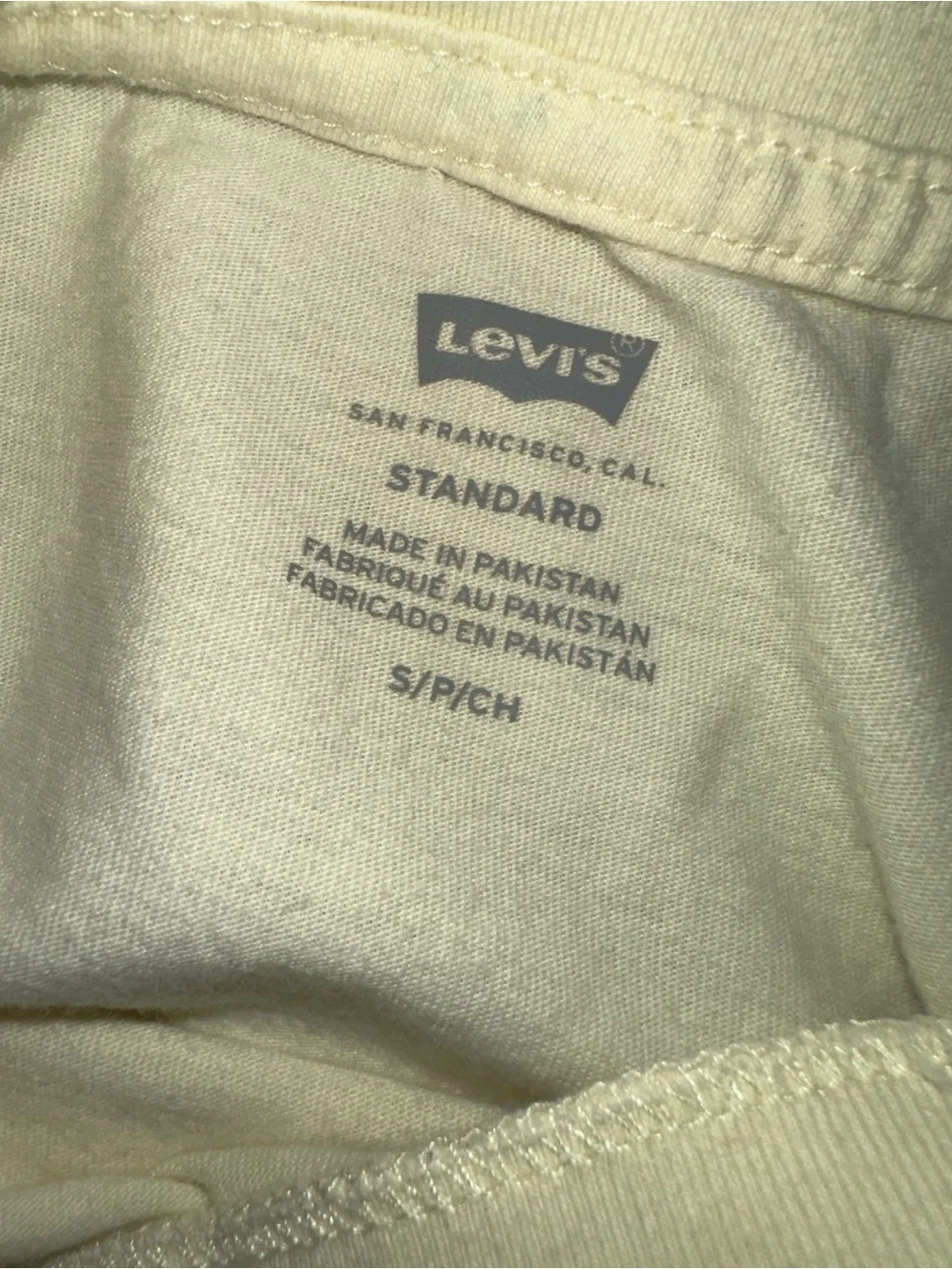 Levi's White Tee with Pink & Blue Rally Car Graphic